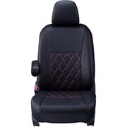 シートカバー 全席セット タント/タントカスタム/タントファンクロス/シフォン/シフォンカスタム/シフォントライ ダイヤ ブラック×レッドステッチ 16EDA6523D