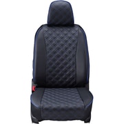 シートカバー 全席セット プリウス/プリウスPHV キルト ブラック×ブルーステッチ 15ETB1221E