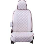 シートカバー 全席セット プリウス/プリウスPHV キルト ホワイト×レッドステッチ 15ETB1221W