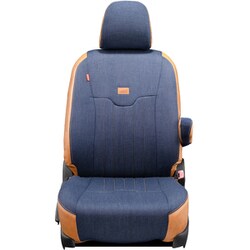 シートカバー 全席セット カムリ/アルティス ジーンズ ヴィンテージ ネイビー×ヴィンテージ キャメル 19ETB1441BE