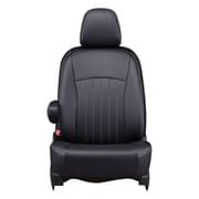 シートカバー 全席セット アルト/キャロル ライン ブラック×ホワイトステッチ 43ESA6028KW