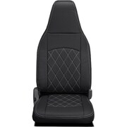 シートカバー 1列目のみ スペーシアベース ストロングキルト ブラック×ホワイトステッチ 45ESD6307X01KW