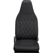 シートカバー 全席セット スペーシアベース ストロングキルト ブラック×ホワイトステッチ 45ESK6307X02KW