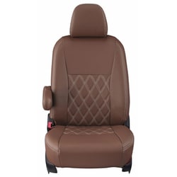 シートカバー 全席セット RAV4 ダイヤ ブラウン×アイボリーステッチ 16ETB0154N