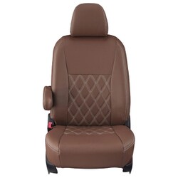 シートカバー 全席セット アトレー ダイヤ ブラウン×アイボリーステッチ 16EDA6611N
