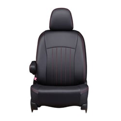 シートカバー 全席セット フィット/フィット ハイブリッド ライン ブラック×レッドステッチ 43EHB2001KA