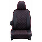 シートカバー 全席セット N-WGN/N-WGNカスタム キルト ブラック×レッドステッチ 15EHA2021D