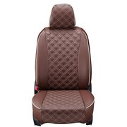 シートカバー 全席セット プリウスα キルト ブラウン×アイボリーステッチ 15ETC1600N