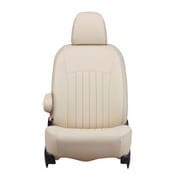 シートカバー 全席セット プリウスα ライン アイボリー×ブラウンステッチ 43ETC1600VN