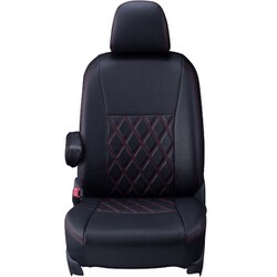 シートカバー 全席セット マークX ダイヤ ブラック×レッドステッチ 16ETB1406D