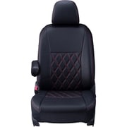 シートカバー 全席セット フィット/フィット ハイブリッド ダイヤ ブラック×レッドステッチ 16EHB2008D