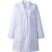 女子シングル診察衣 長袖 5L 白 81-581