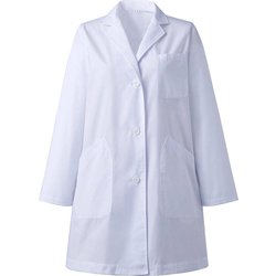 女子シングル診察衣 長袖 6L 白 81-581