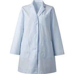 女子シングル診察衣 長袖 SS サックス 81-583