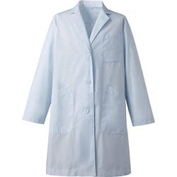 男子シングル診察衣 長袖 3L サックス 81-593