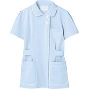 ナースジャケット 8L サックス×白 73-1446