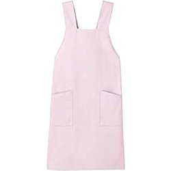 男女兼用予防衣エプロン LL ピンク 75-513