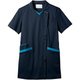 スクラブ（レディス・半袖） LL ダークネイビー/ターコイズ 73-2283