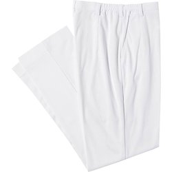 パンツ（レディス・両脇ゴム・裾上げ） MD（股下72cm） 白 73-2261Z