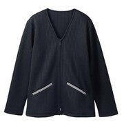 カーディガン（レディス・長袖） L 黒 8-101