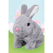 ぴょんぴょんごきげんうさぎ ぬいぐるみ グレー