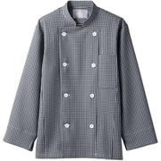 コックコート(兼用・長袖) M 黒チェック 6-491