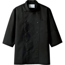 コックコート（兼用・7分袖） L 黒 6-837