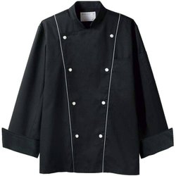 コックコート(兼用・長袖) M 黒 6-907