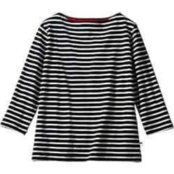 カットソー（兼用・8分袖） L ブルーボーダー BW2507-91