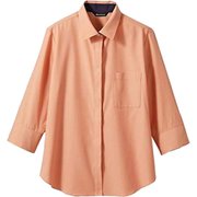 シャツ レディス 7分袖 15号 コーラルピンク BF2211-5