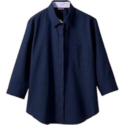 シャツ レディス 7分袖 13号 ネイビー BF2211-9