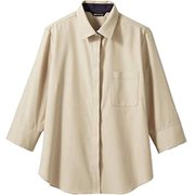 シャツ レディス 7分袖 13号 ベージュ BF2211-3