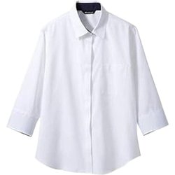 シャツ(レディス・7分袖) 11号 白 BF2211-2