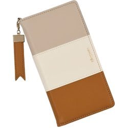 NTR-IP15P-CC [iPhone 15 Pro 用 ケース 手帳型 トリコロール スマホケース エレガンテ Elegante/カプチーノ]