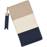 NTR-PIX9A-LN [Google Pixel 9a 用 ケース 手帳型 トリコロール スマホケース エレガンテ Elegante/ラテネイビー]