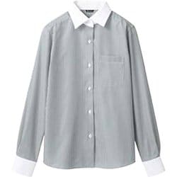 シャツ(レディス・長袖) 19号 グレーストライプ BV2201-6