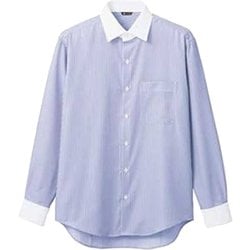 シャツ（メンズ・長袖） M ブルーストライプ BV2571-4