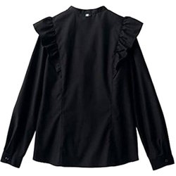 ブラウス（レディス・長袖） 11号 ブラック BW2001-1