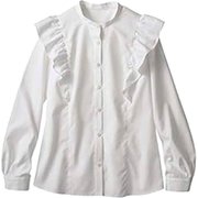ブラウス(レディス・長袖) 5号 ホワイト BW2001-2