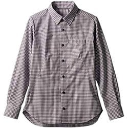 シャツ（兼用・長袖） 3L グレーチェック BW2504-82