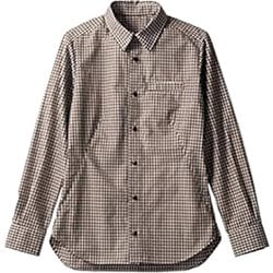 シャツ（兼用・長袖） L ブラウンチェック BW2504-72