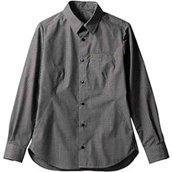 シャツ（兼用・長袖） S ブラックチェック BW2504-12