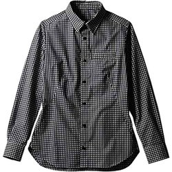 シャツ（兼用・長袖） M ブラックミニチェック BW2505-12