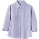 シャツ レディス 7分袖 L ブルーストライプ MC7231