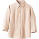 シャツ レディス 7分袖 9号 ベージュストライプ MC7237