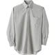 シャツ 兼用 長袖 LL グレーストライプ MC7375