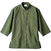 調理シャツ（兼用・7分袖） M オリーブ OV2502-6