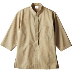 調理シャツ（兼用・7分袖） L ベージュ OV2502-3