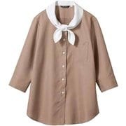 ブラウス(レディス・7分袖) 7号 ブラウンチェック×白 WC2231-7