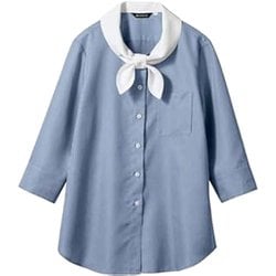 ブラウス（レディス・7分袖） 7号 ブルーチェック×白 WC2231-4